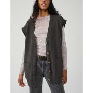 🆕 NWT Free People Oakleigh Vest / Charcoal